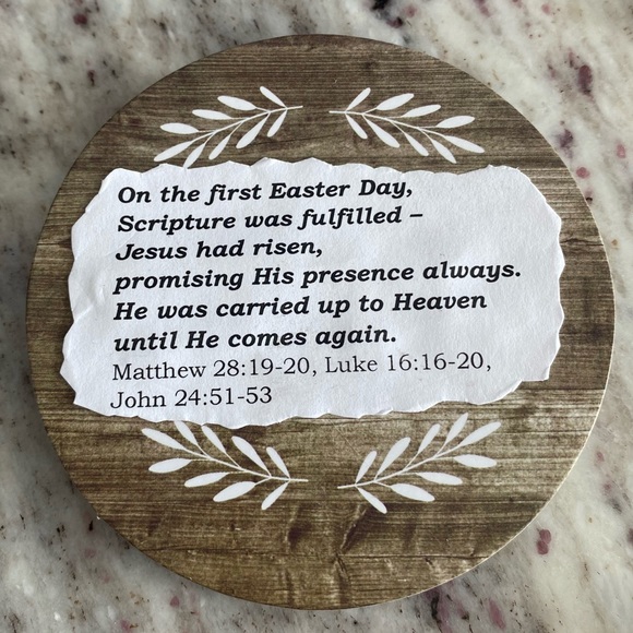 Holiday Easter Basket | Hand Painted Wooden Eggs & Lamb Candle | Poland Import - Picture 7 of 16